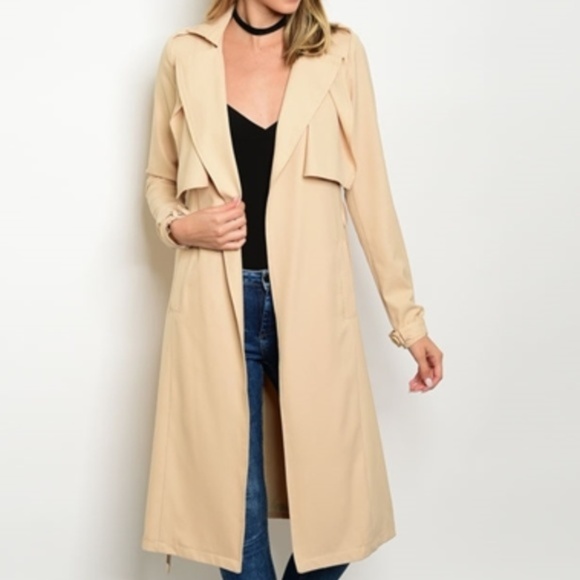 FOREVER CLASSIC TAN WOMENS TRENCH COAT / JACKET - Picture 2 of 4